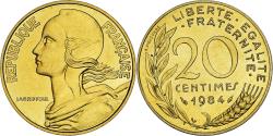 World Coins - Coin, France, Marianne, 20 Centimes, 1984, Paris, série FDC,
