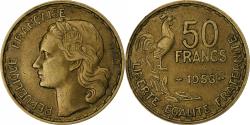 World Coins - France, 50 Francs, Guiraud, 1953, Paris, Cupro-Aluminium,