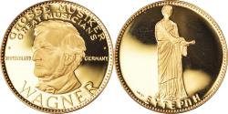 World Coins - France, Medal, Richard Wagner, Musique, 1991, Proof, , Vermeil