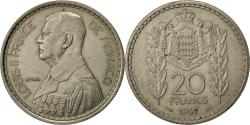 World Coins - Monaco, Louis II, 20 Francs, Vingt, 1947, Poissy, , Copper-nickel