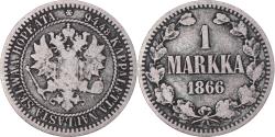 World Coins - Coin, Finland, Alexander II, Markka, 1866, Helsinki, , Silver, KM:3.1