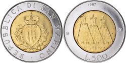 World Coins - Coin, San Marino, 15th Anniversary - Resumption of Coinage, 500 Lire, 1987