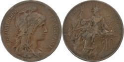 World Coins - France, 10 Centimes, Daniel-Dupuis, 1917, Paris, Bronze, , Gadoury:277