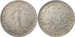 World Coins - Coin, France, Semeuse, 50 Centimes, 1917, Paris, , Silver, KM:854
