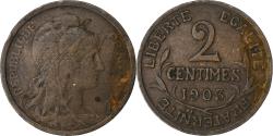 World Coins - France, 2 Centimes, Daniel-Dupuis, 1903, Paris, Bronze, , Gadoury:107