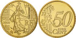 World Coins - France, 50 Euro Cent, Proof, 2000, Monnaie de Paris, Nordic gold,