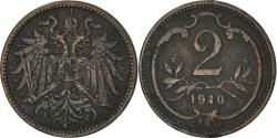 World Coins - Coin, Austria, Franz Joseph I, 2 Heller, 1910, , Bronze, KM:2801