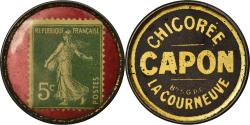 World Coins - Coin, France, Chicorée Capon, La Courneuve, 5 Centimes, Timbre-Monnaie