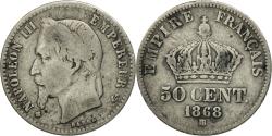 World Coins - Coin, France, Napoleon III, Napoléon III, 50 Centimes, 1868, Strasbourg