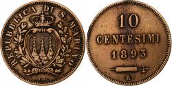 World Coins - San Marino, 10 Centesimi, 1893, Rome, Copper, , KM:2