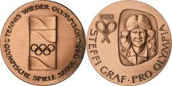 World Coins - France, Medal, Steffi Graf, Tennis, Jeux Olympiques de Séoul, 1988, Copper