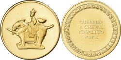 World Coins - France, Medal, Guerrier à Cheval, Gilt Bronze,