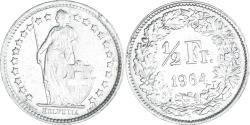 World Coins - Coin, Switzerland, 1/2 Franc, 1964, Bern, , Silver, KM:23