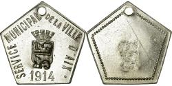 World Coins - France, Token, Service Municipal de la ville d'Aix, 1914, Aix-en-Provence