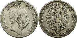 World Coins - Coin, German States, SAXONY-ALBERTINE, Albert, 2 Mark, 1877, , Silver