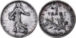 World Coins - Coin, France, Semeuse, Franc, 1904, , Silver, KM:844.1, Gadoury:467