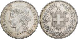 World Coins - Switzerland, 5 Francs, 1892, Bern, Silver, , KM:34