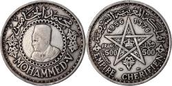World Coins - Coin, Morocco, Mohammed V, 500 Francs, 1956, Paris, , Silver, KM:54