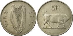 World Coins - Coin, IRELAND REPUBLIC, 5 Pence, 1974, , Copper-nickel, KM:22