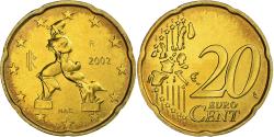 World Coins - Italy, 20 Euro Cent, 2002, Rome, Brass, , KM:214