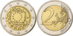 World Coins - Greece, 2 Euro, 30 ans du drapeau de l'UE, 2015, Athens, Bi-Metallic,