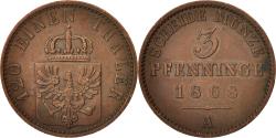 World Coins - Coin, German States, PRUSSIA, Wilhelm I, 3 Pfennig, 1868, Berlin,