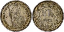 World Coins - Switzerland, 1/2 Franc, Helvetia, 1958, Bern, Silver, , KM:23