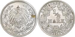 World Coins - GERMANY - EMPIRE, 1/2 Mark, 1915, Berlin, Silver, , KM:17