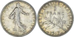 World Coins - Coin, France, Semeuse, Franc, 1917, Paris, , Silver, KM:844.1
