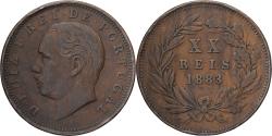 World Coins - Portugal, Luiz I, 20 Reis, 1883, Bronze, , KM:527