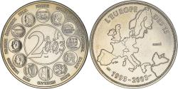 World Coins - France, Medal, L'Europe des 15, essai, Politics, 2003, , Copper-nickel