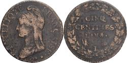 World Coins - France, Dupré, 5 Centimes, AN 8/5, Limoges, , Copper, KM:640