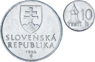 World Coins - Slovakia, 10 Halierov, 1994