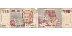 World Coins - Banknote, Italy, 1000 Lire, KM:114a, VG(8-10)