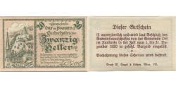 World Coins - Banknote, Austria, Ort, 20 Heller, château 1920-12-31, UNC(63), Mehl:FS 711a