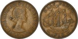 World Coins - Coin, Great Britain, Elizabeth II, 1/2 Penny, 1960, , Bronze, KM:896