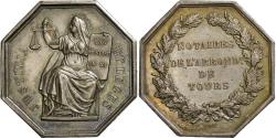 World Coins - France, Token, Notaires de l'Arrondissement de Tours, Silver, Oudiné