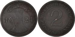 World Coins - Coin, GERMANY, WEIMAR REPUBLIC, 2 Rentenpfennig, 1924, Hambourg,
