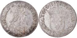 World Coins - Coin, France, Louis XIV, 1/2 Écu à la mèche longue, 1651, Montpellier