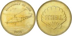 World Coins - France, Token, Collection Shell, Sikorsky VS-300, Bronze-Aluminium,