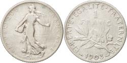 World Coins - Coin, France, Semeuse, Franc, 1903, Paris, , Silver, KM:844.1
