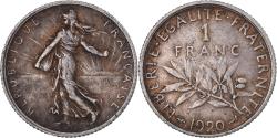 World Coins - Coin, France, Semeuse, Franc, 1920, Paris, , Silver, KM:844.1