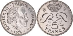 World Coins - Coin, Monaco, Rainier III, 5 Francs, 1976, , Copper-nickel, KM:150