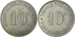 World Coins - Coin, France, Soc. Coop. des Usines Renault, Boulogne-Billancourt, 10 Centimes