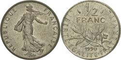 World Coins - Coin, France, Semeuse, 1/2 Franc, 1990, Paris, , Nickel, KM:931.1