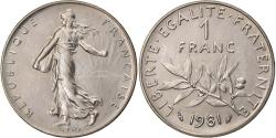 World Coins - France, Franc, Semeuse, 1981, Paris, Nickel, , KM:925.1