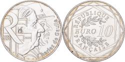 World Coins - France, 10 Euro, Charles de Gaulle, 2020, Monnaie de Paris, Silver,