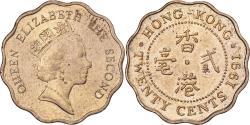 World Coins - Hong Kong, Elizabeth II, 20 Cents, 1991, Nickel-brass, , KM:59