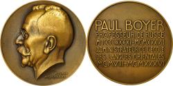 World Coins - France, Medal, Education, Paul Boyer, Professeur de Russe, 1937, Turin
