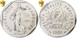 World Coins - France, 2 Francs, Semeuse, 1981, Paris, Nickel, PCGS, , Gadoury:547